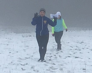 more trail runners in snow