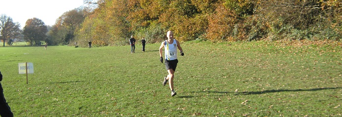 John Stevens heads for the finish