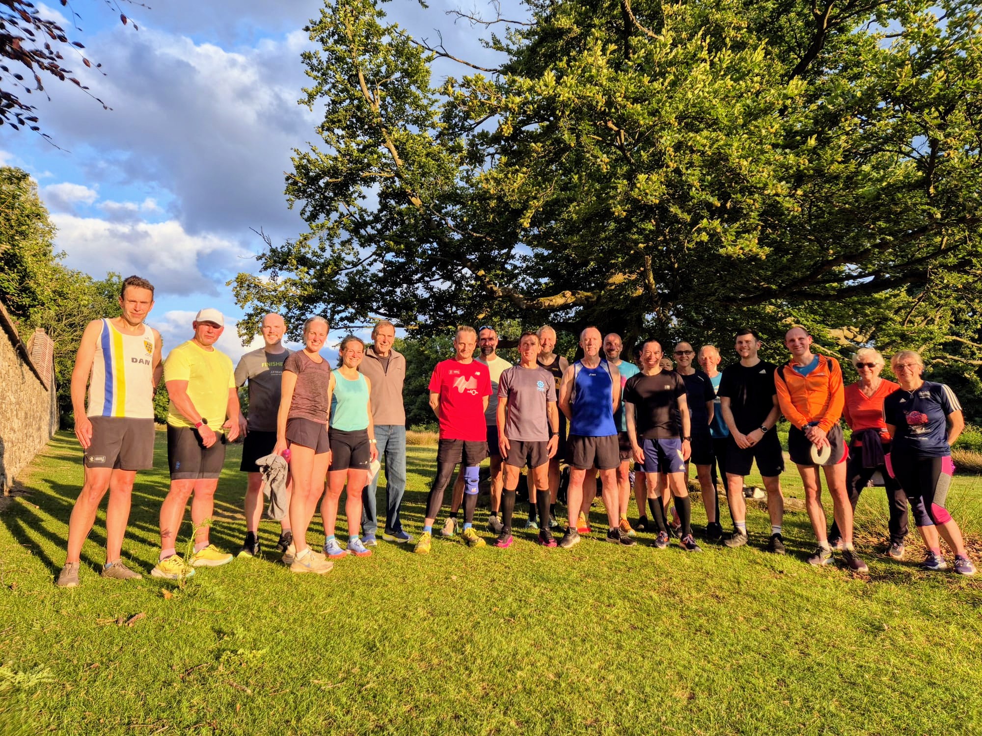 Sevenoaks AC runners together after a club session