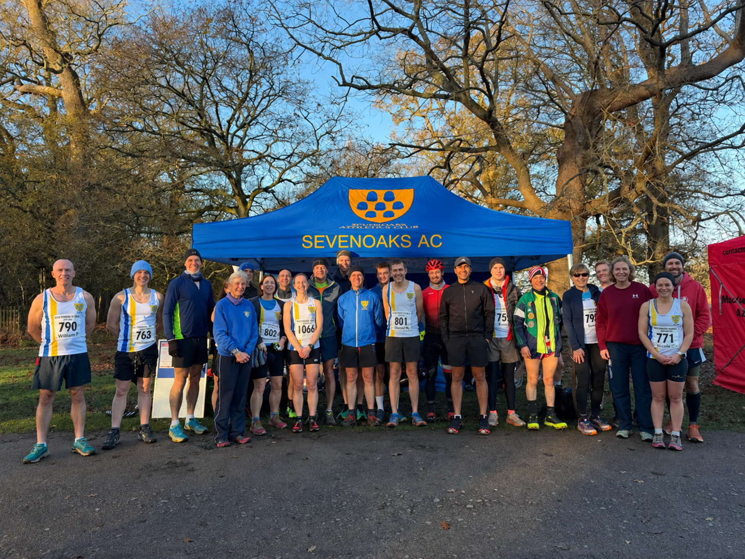 Sevenoaks AC members in club kit