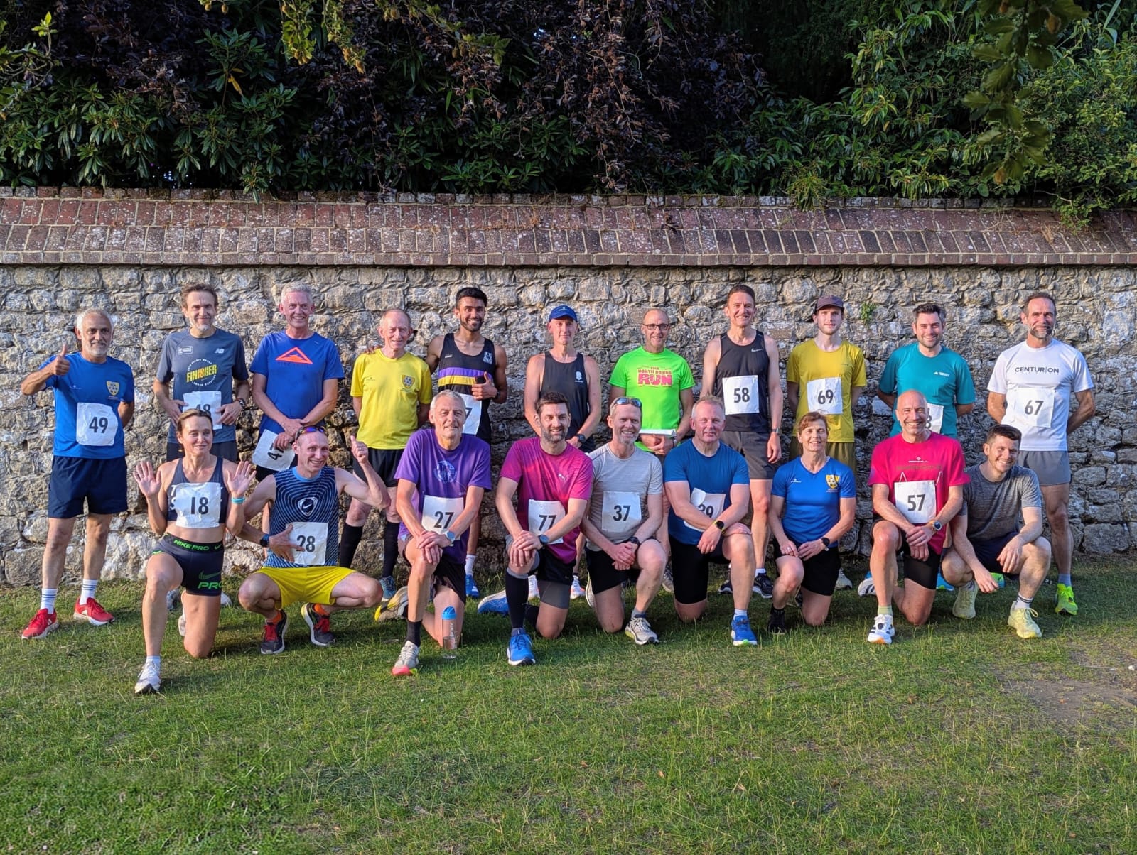 Sevenoaks AC members after a relay