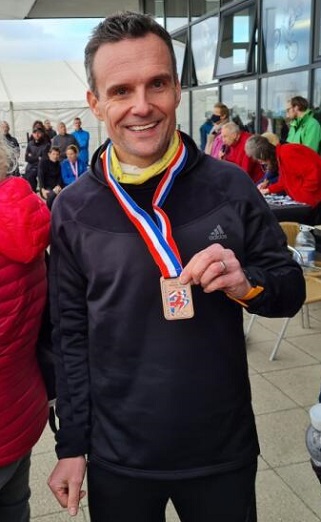 Jamie with medal